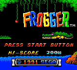 Frogger (USA) (Proto) Title Screen